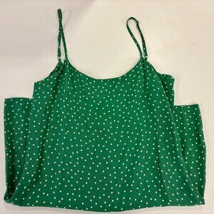 Reformation Polka Dot Slip Green Mini Dress